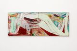 Under the weight of her yolk she plants a cosmic tail into the ground by Jedda-Daisy Culley contemporary artwork painting