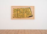 Counter Painting on Chinese dress - Gold by Tatsuo Miyajima contemporary artwork painting mixed media