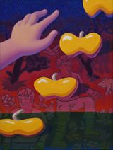 Yellow Apple by Lucas Kaiser contemporary artwork painting
