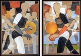 March February  March by Jann Haworth contemporary artwork drawing painting works on paper
