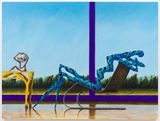 Clear Skies at the Field House 2 by Alejandro Cardenas contemporary artwork painting
