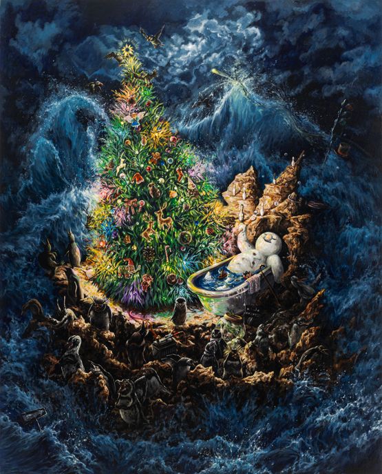 Who wants to sing this Carol with me by Bae Yoon Hwan contemporary artwork Painting