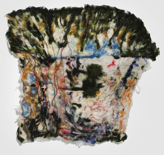Abandoned home by T. Vinoja contemporary artwork Textile