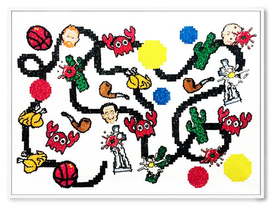 Splat Game 01 by Philip Colbert contemporary artwork Mixed Media