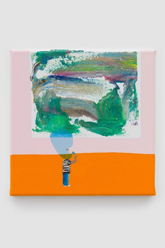 Ice Lolly at the opening by Peter McDonald contemporary artwork Painting