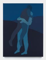 Couple at Night by Alessandro Teoldi contemporary artwork textile