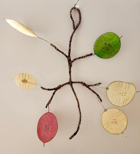 Money Tree Branch by Fay Ming contemporary artwork Mixed Media