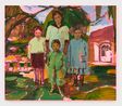 The Siblings by Claire Tabouret contemporary artwork Painting