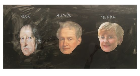 Hegl Humbl Merkl by Eva von Platen contemporary artwork Painting