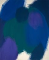 Angel Man Holding His Seed Pods by Samia Halaby contemporary artwork painting works on paper