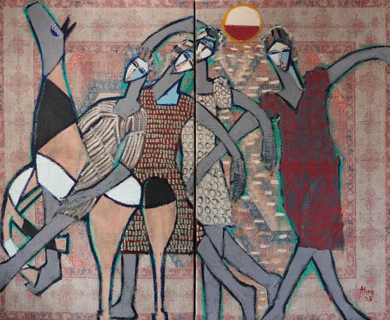 Dance of the Spirit by Alimi Adewale contemporary artwork Painting
