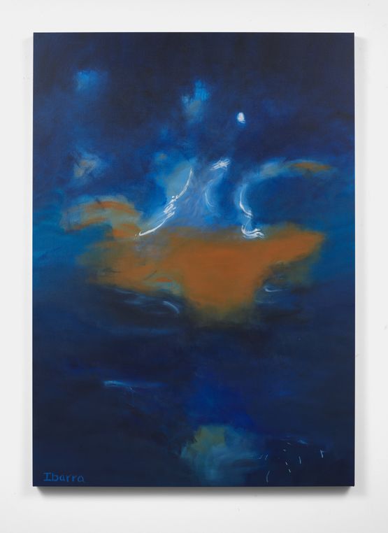Last piece of Land Blue Planet by Elizabeth Ibarra contemporary artwork Painting