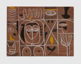 Omen by Adolph Gottlieb contemporary artwork painting works on paper