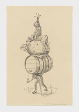 Drawing for Stack by Nicole Eisenman contemporary artwork drawing
