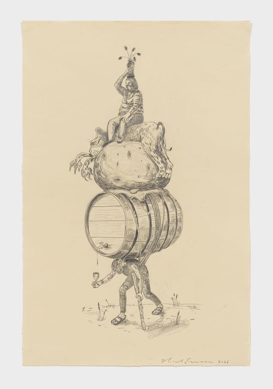 Drawing for Stack by Nicole Eisenman contemporary artwork Drawing