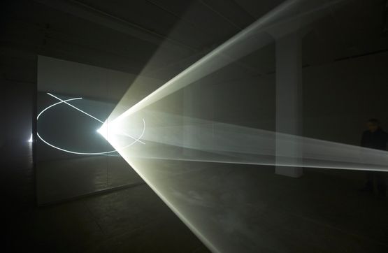 Split Second Mirror by Anthony McCall contemporary artwork Installation