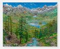 Self-Portrait in Kashmir Landscape After Joachim Patinir by Raqib Shaw contemporary artwork Painting