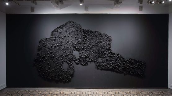 Charred hyphal mat by Pakkiyarajah Pushpakanthan contemporary artwork Painting