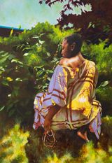 Utamu Fulani Hauwezi Elewa A Certain Deliciousness Difficult to Comprehend and_or Explain Like Salted Oranges I by April Kamunde contemporary artwork painting