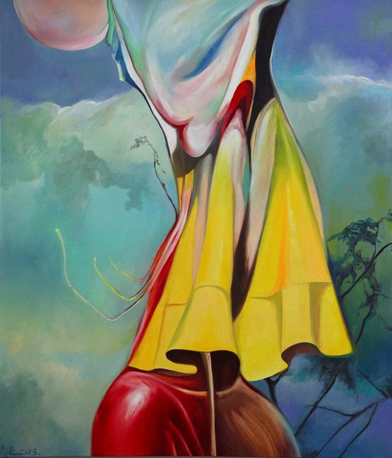Green Mars by Ling Jian contemporary artwork Painting