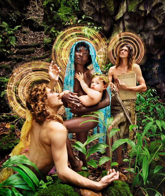 The Holy Family with St. Francis by David Lachapelle contemporary artwork Photography