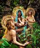 The Holy Family with St. Francis by David Lachapelle contemporary artwork Photography