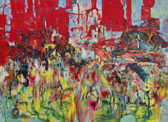 As a cure you seep into my marrow by Shuang Jiang contemporary artwork Painting