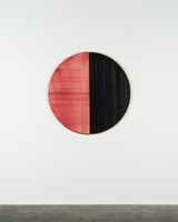 Untitled Lamp Black  Alizarin Claret by Callum Innes contemporary artwork painting