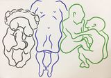 Ohne Titel Triptych by Aldo Walker contemporary artwork painting