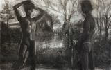 Hunted Sunset by Jake Grewal contemporary artwork drawing painting works on paper