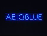 A E I O Blue by Ian Hamilton Finlay contemporary artwork sculpture