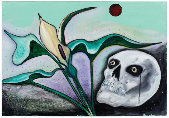 Flowers of Evil Parson in the Pulpit by David Harrison contemporary artwork Painting