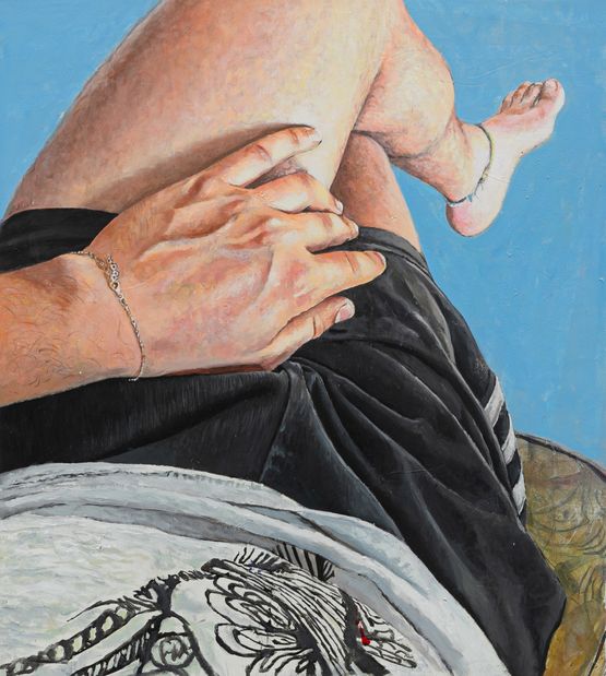 Someones Head Next to Me Just Exploded by Abdalla Al Omari contemporary artwork Painting