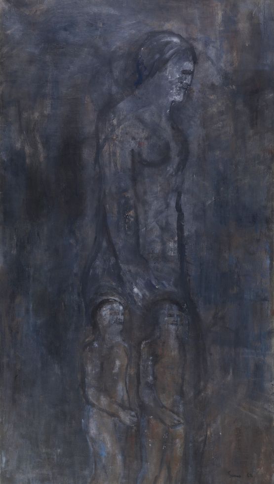 Mother and Children by Nancy Spero contemporary artwork Painting
