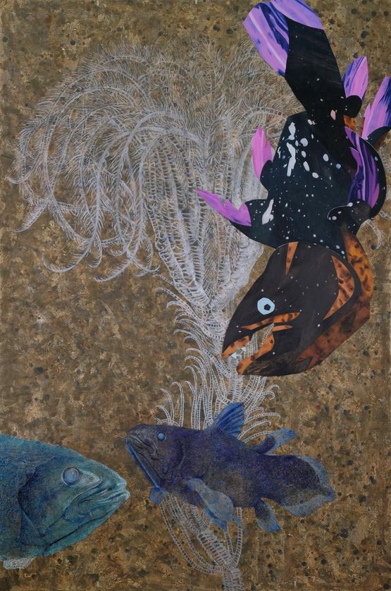 Wanderers of the Abyssal DarknessCoelacanth L1901 by Yang Mao-Lin contemporary artwork Painting