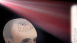 Overhead Projection Crowd by Tala Madani contemporary artwork moving image