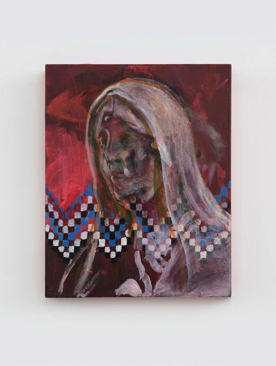 Ornamental Patterns And Classical Bust by Zhou Yilun contemporary artwork Painting