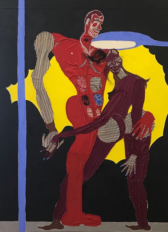 Lit by Tschabalala Self contemporary artwork Painting