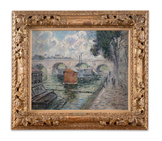 Le pont Marie Paris by Gustave Loiseau contemporary artwork Painting