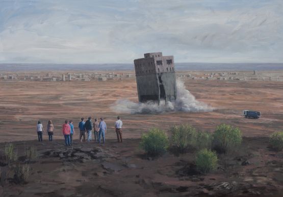 Random Audience by Serban Savu contemporary artwork Painting