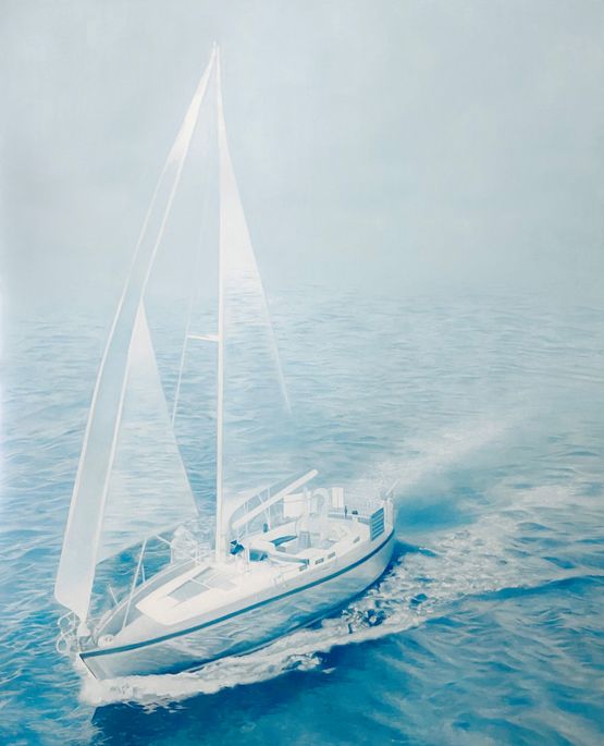 Sky soaring by Ling Wai Shan contemporary artwork Painting