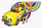 Lobster Car by Philip Colbert contemporary artwork Painting