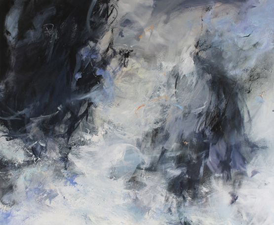 Sea Storm - Stack of Breiness by Janette Kerr contemporary artwork Painting