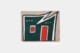 Casa na Rua da Fonte Plataforma da serie Platibandas do Suburbio Ferroviario de Salvador House at Fonte Street Plataforma from the Platibandas of Salvadors Railway Suburbs series by Ze Di Cabeca contemporary artwork painting