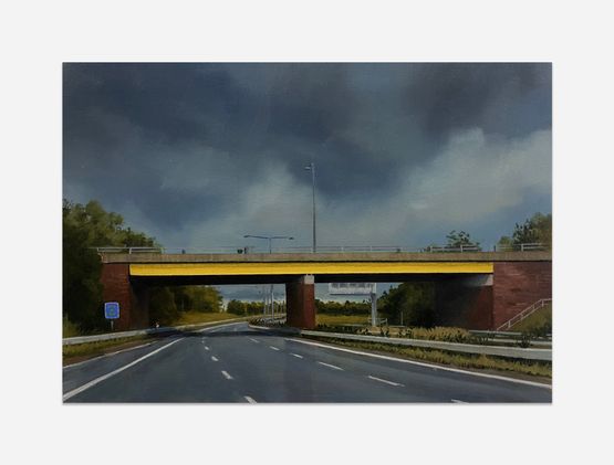 Yellow Bridge by Jen Orpin contemporary artwork Painting