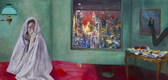 A Sun for the Sleepers by Jill Mulleady contemporary artwork Painting