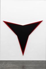 Black Should Bleed to Edge Red by Philippe Decrauzat contemporary artwork painting