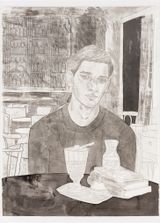 Absinthe drinker by Hernan Bas contemporary artwork print works on paper