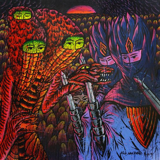 War is Another Meet and Greet Moment by Eko Nugroho contemporary artwork Painting