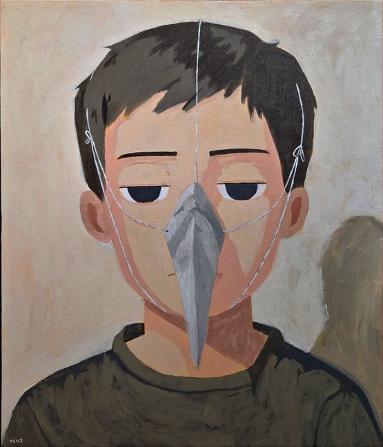 The Boy who Auditioned as the Bird by Trnz contemporary artwork Painting